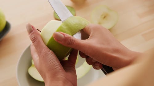 Peeling a Green Apple 