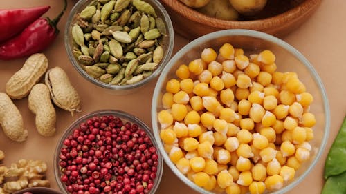 Colorful Mixed Food on a Table