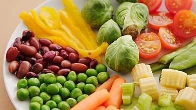 a plate of vegetables