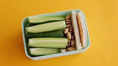 healthy snack on a lunch box