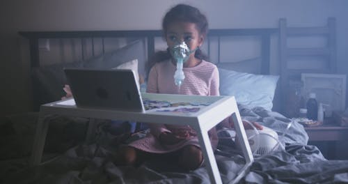 Girl using Oxygen