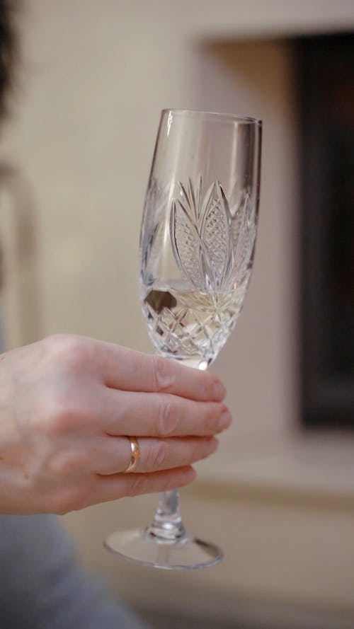 Close-Up Video of People Toasting Champagne Glasses 