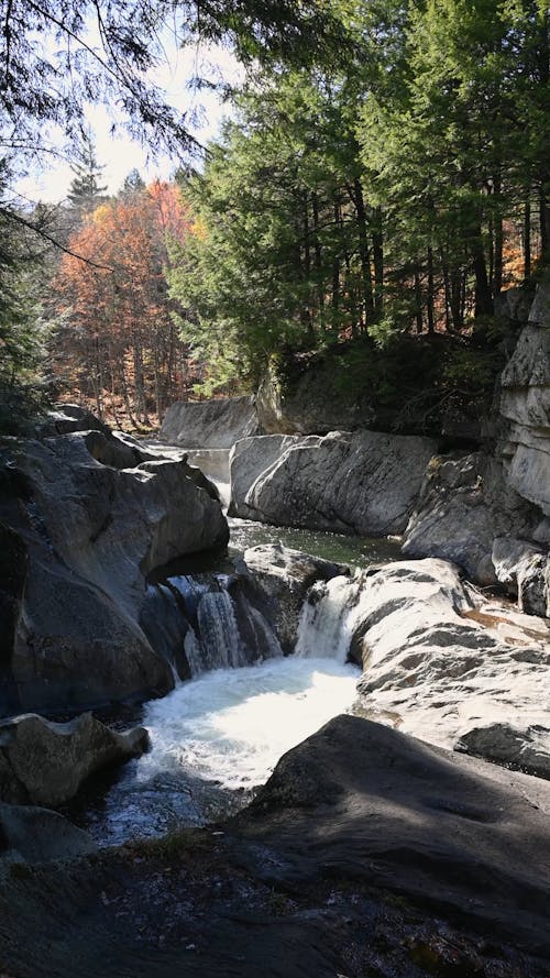 A River Flowing Through Boulders of Rocks Formation