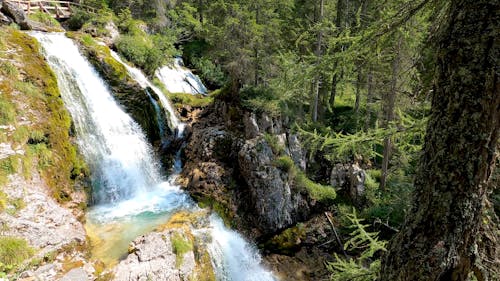 High Angle Shot of Waterfalls