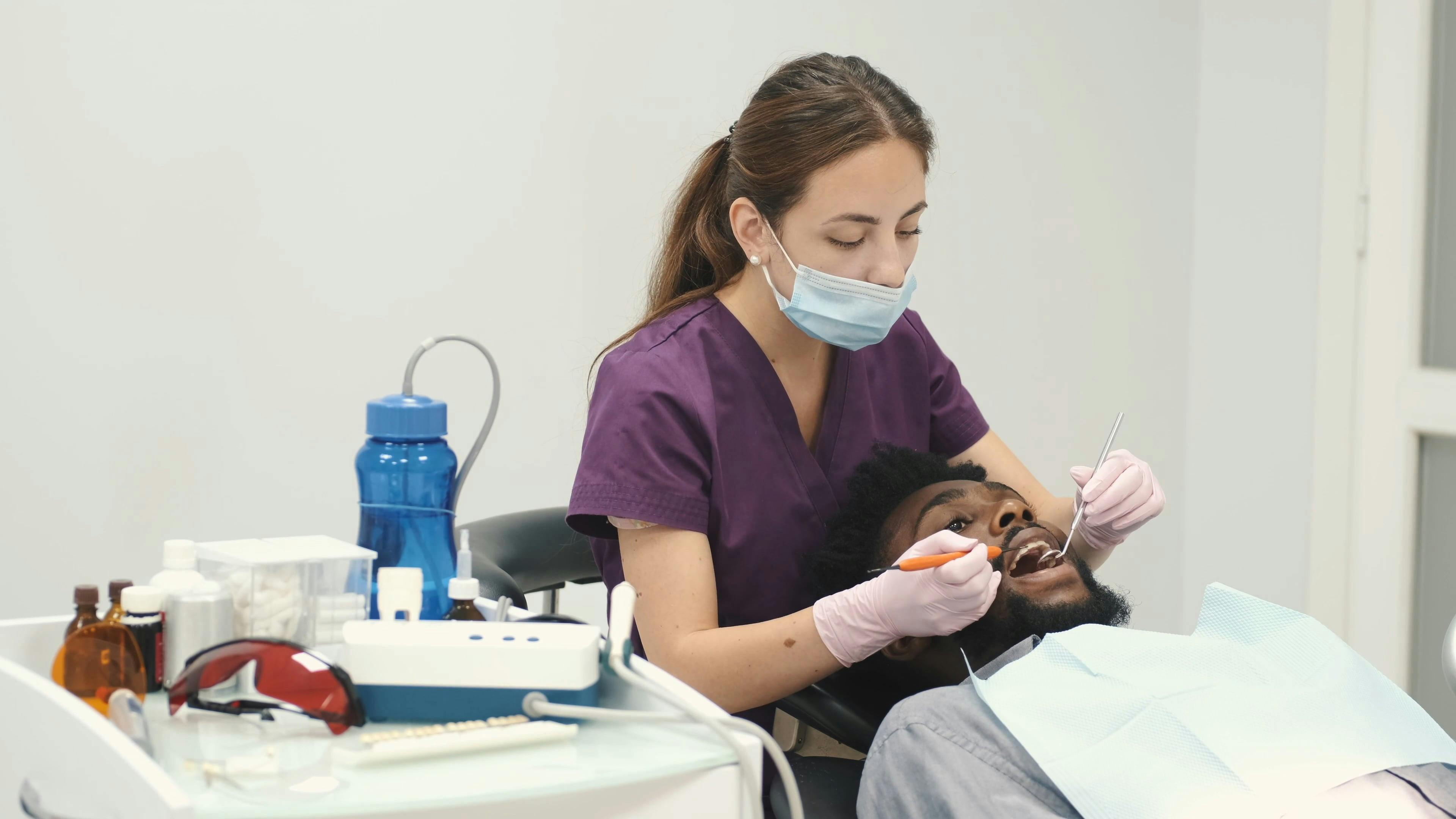 Woman Getting a Check Up at Dental Clinic · Free Stock Video