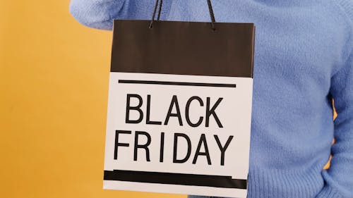 A Black Friday Printed Shopping Bag