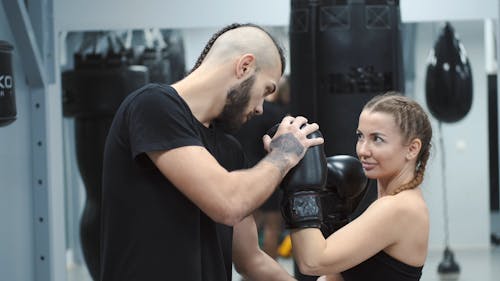 Boxing Trainer Teaching