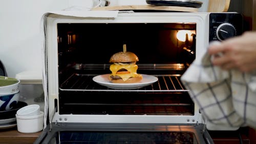 Chef Making a Cheeseburger 