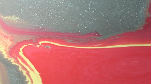 A Red Ink Flowing in a Flat Surface