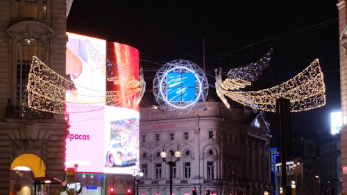 London Christmas Lights at Night 