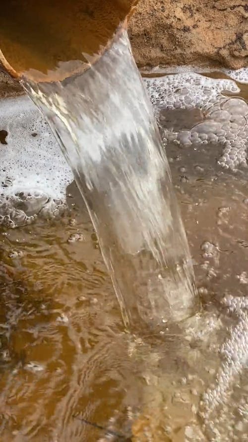 Water Flowing From the Pipe