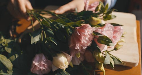 Video Of Woman Holding Flowers