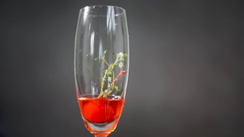 A Close-Up Video of a Cocktail Drink