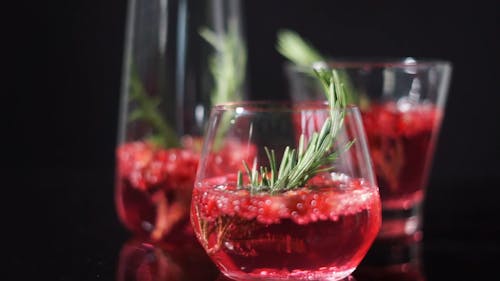Close-Up Video Of Cocktails 