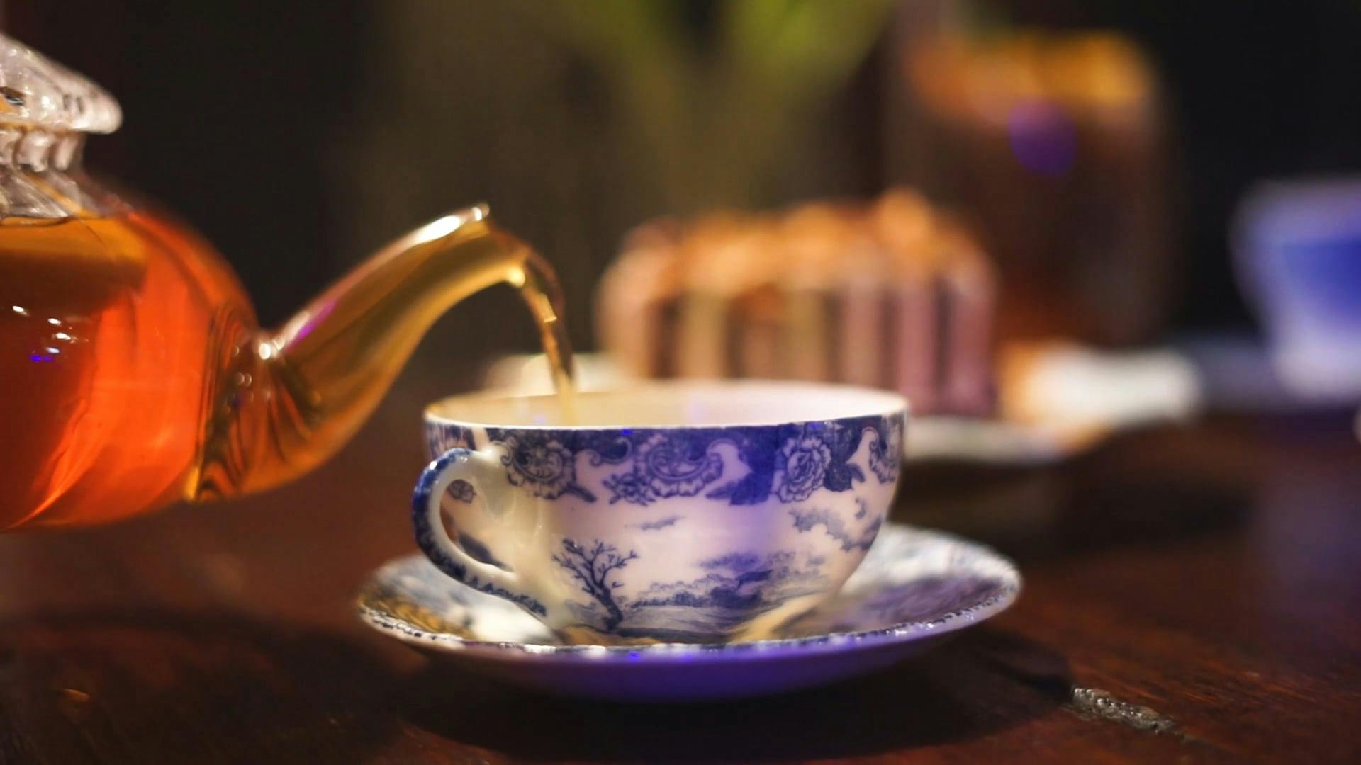 Tea Pouring. Tea Being Poured Into Glass Transparent Tea Cup. Tea Time.  Transparent Glass Teapot and, Food Stock Footage ft. background & brown -  Envato Elements