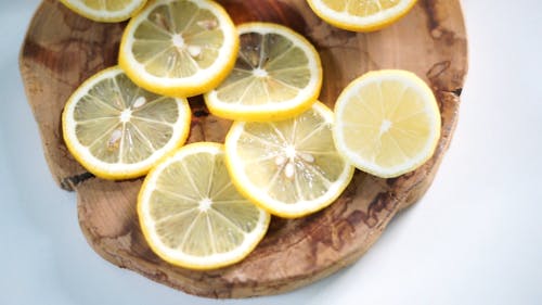 Video of Lemon on a Wooden Chopping Board