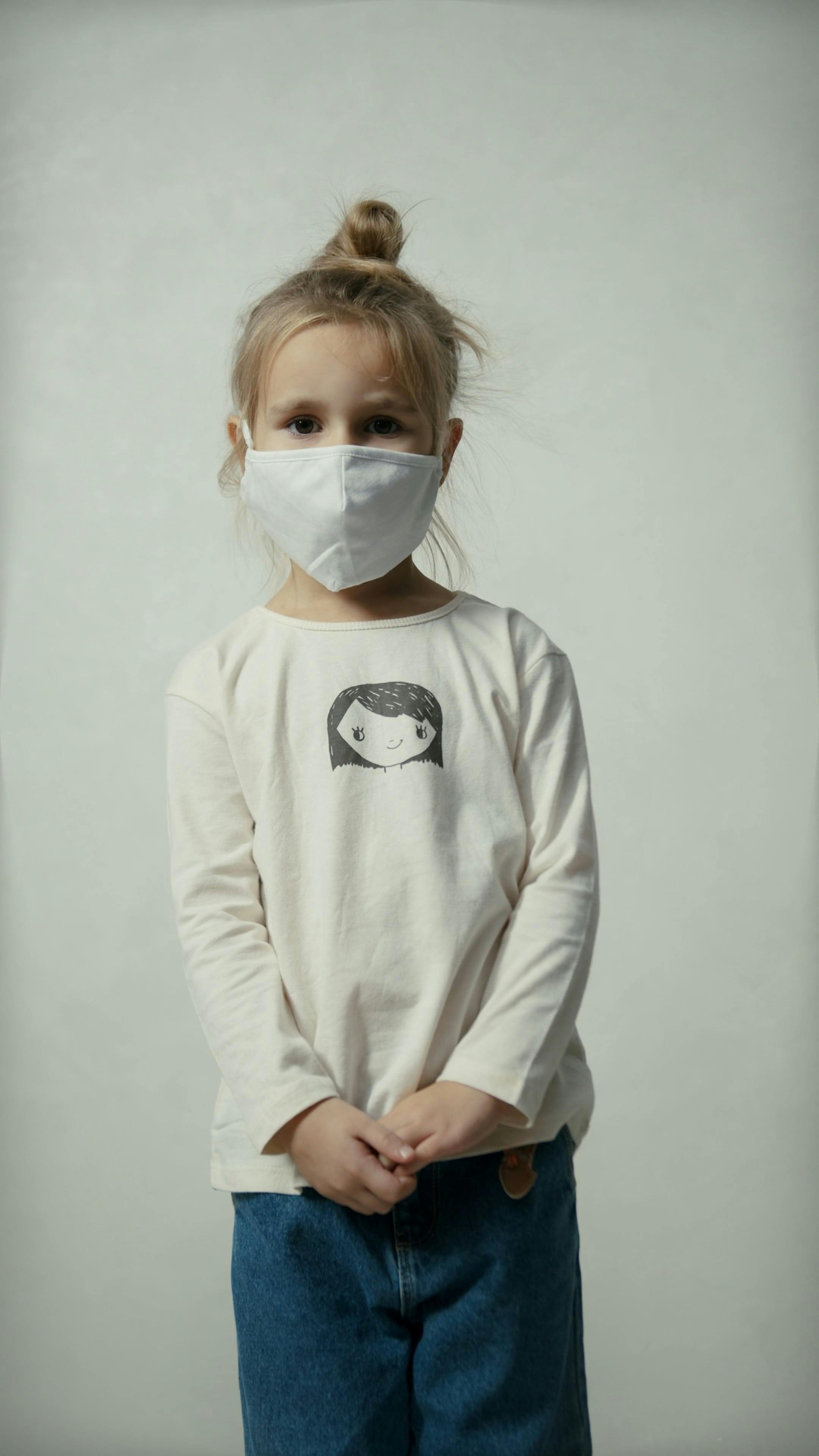 Little Girl Wearing Face Mask · Free Stock Video