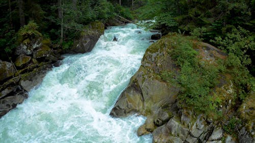 The Strong Current Of A Rapid River