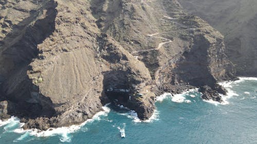 Aerial Footage of a Rocky Mountain Cliff