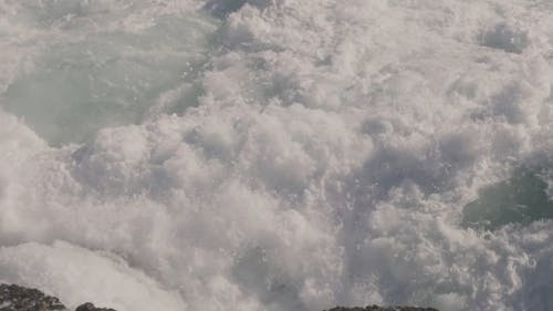 Close Up View of Big Waves in the Ocean