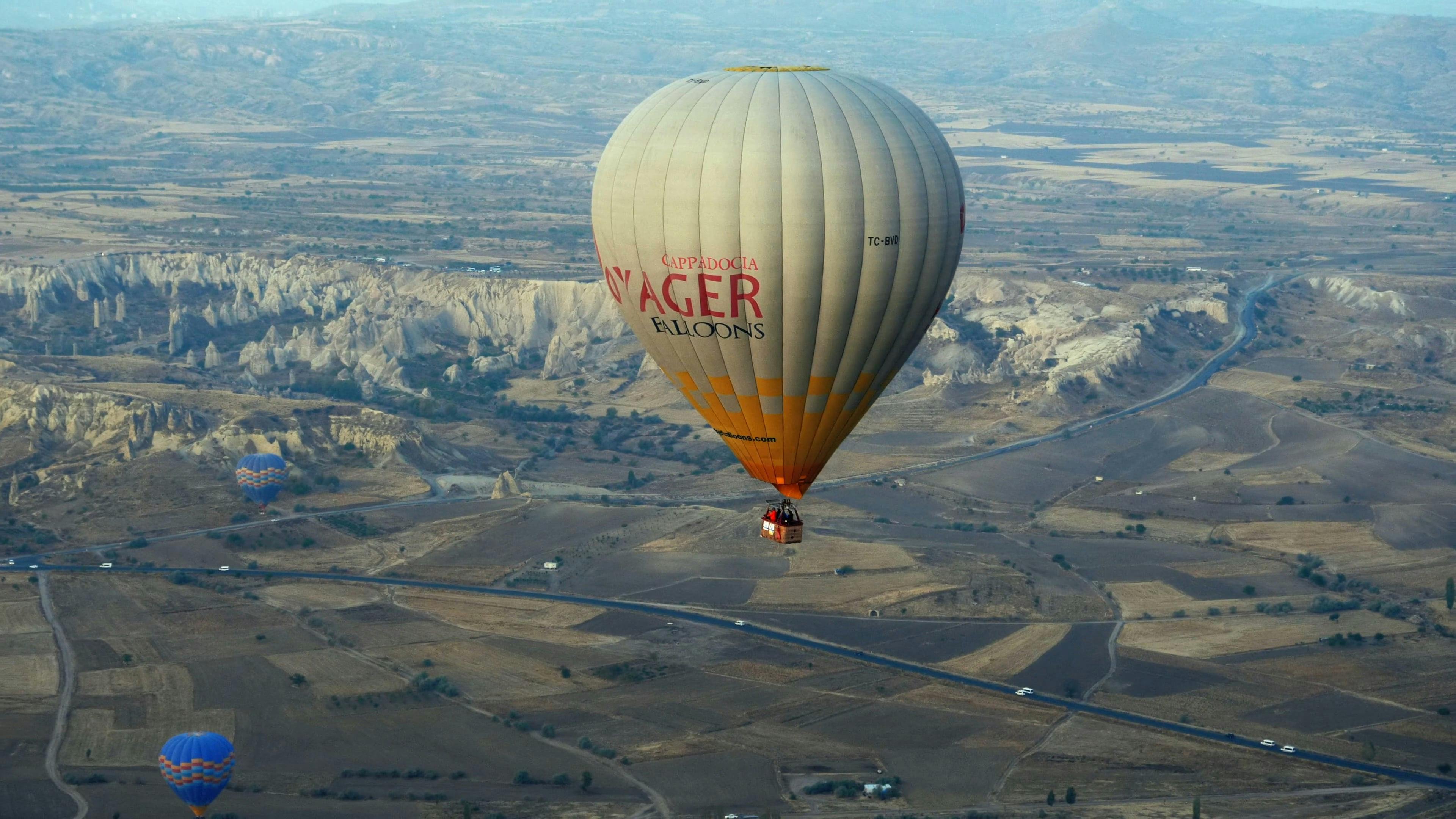 High Angle Shot of a Hot Air Balloon · Free Stock Video