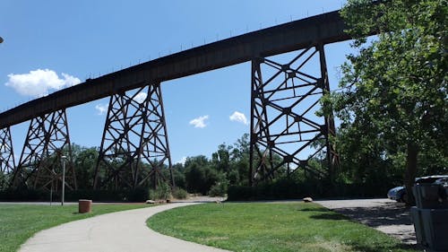 Low Angle View of a Railway Bridge