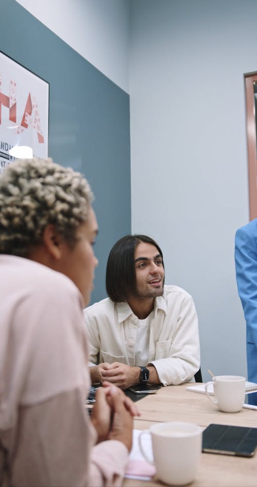 People Talking during a Meeting 