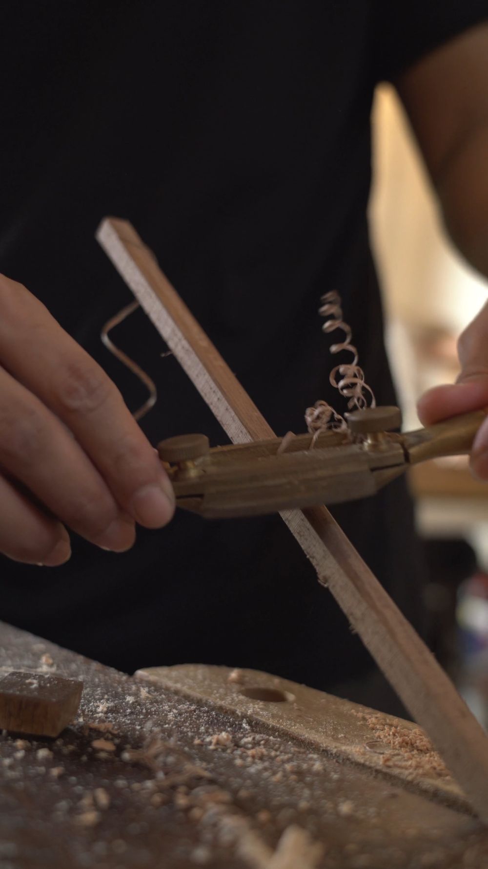 Spacing A Wood With A Chisel Free Stock Video Spacing A Wood With A Chisel Free Stock Video