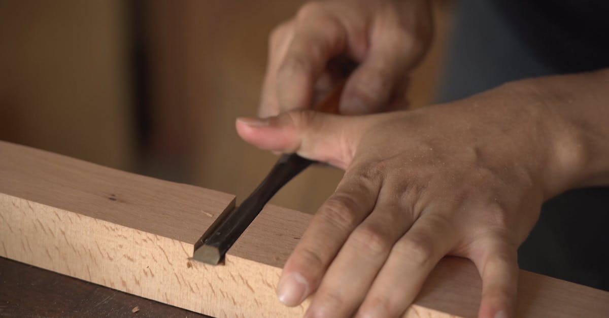 Male Hands Using Chisel on Strip of Wood Free Stock Video Footage ...