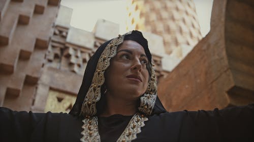 Close-up Of A Muslim Woman In Traditional Clothes