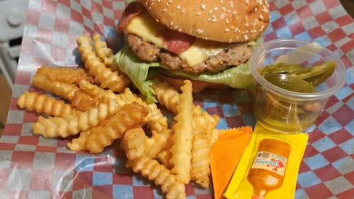 Close-Up Video of a Fast Food Meal