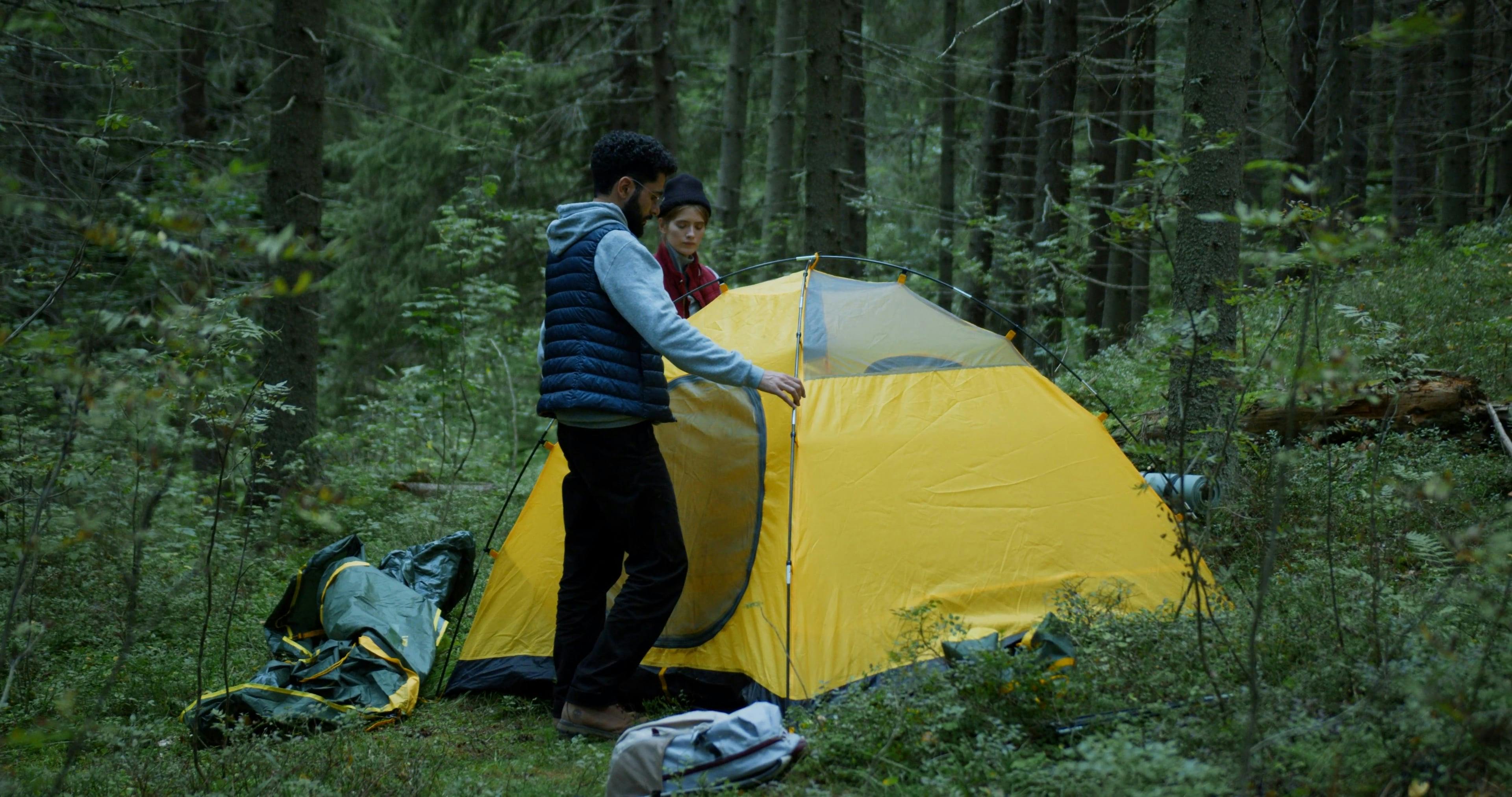 Couple Setting Up Their Tent · Free Stock Video