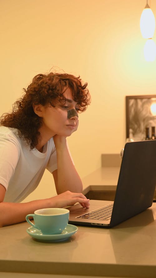 Woman Using Her Laptop