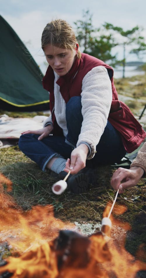 Couple Roasting Their Marshmallows