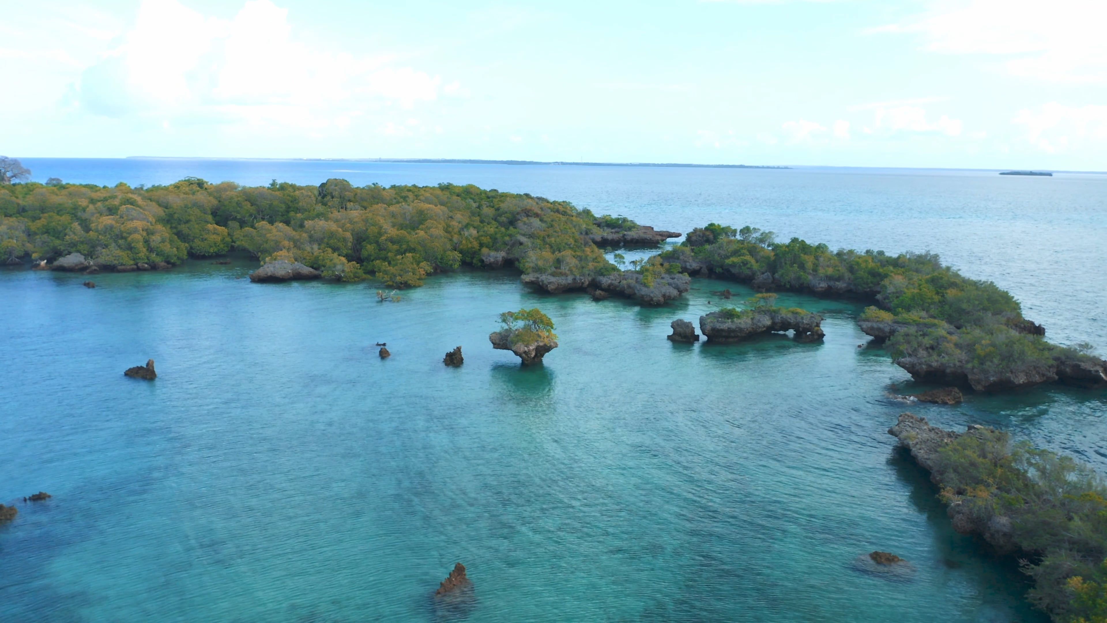 Drone Footage of a Beautiful Scenery of a Tropical Island Free Stock ...