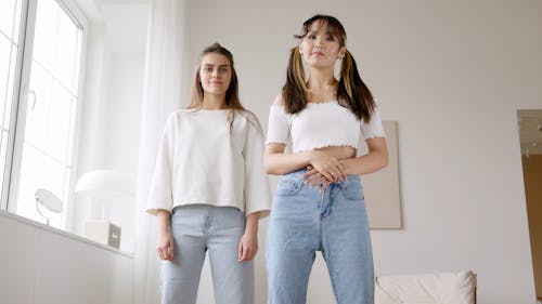 Two Young women Making a Dance Video