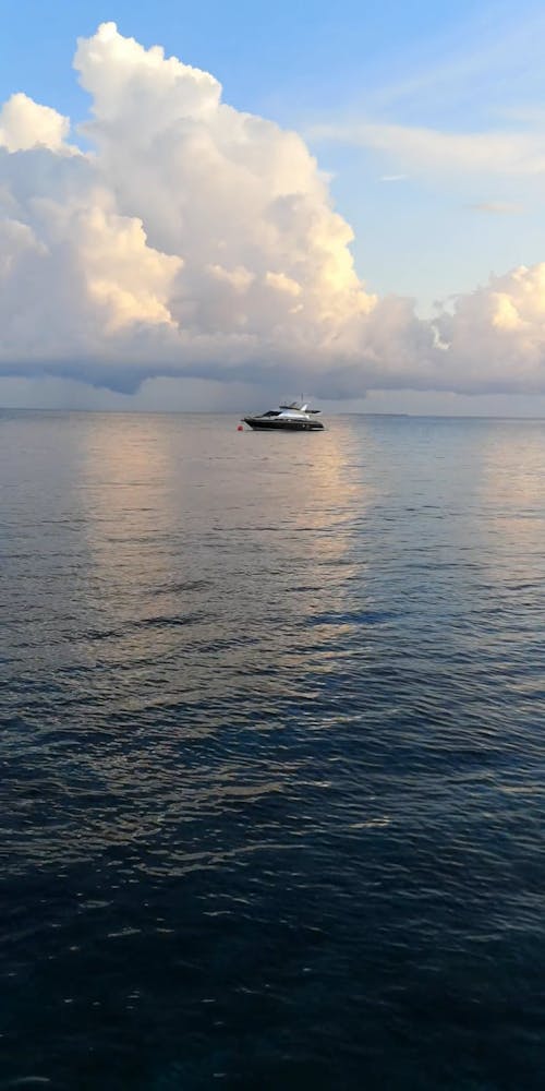 View of a Ship in the Middle of the Ocean