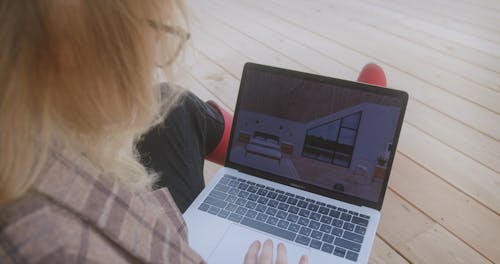 A Woman Using a Laptop