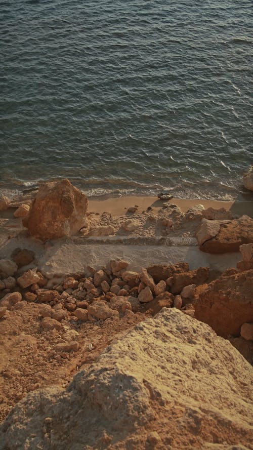 Rockslides Over The Cliff Coast