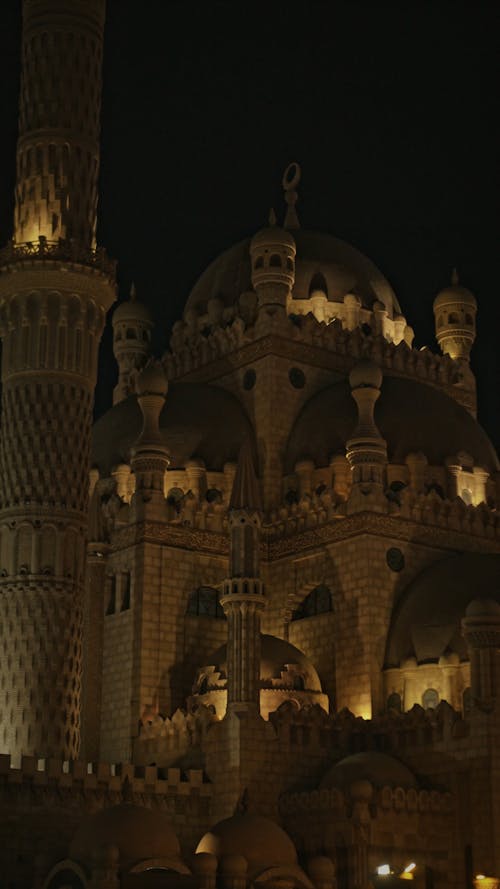 Al-Azhar Mosque Under a Dark Sky