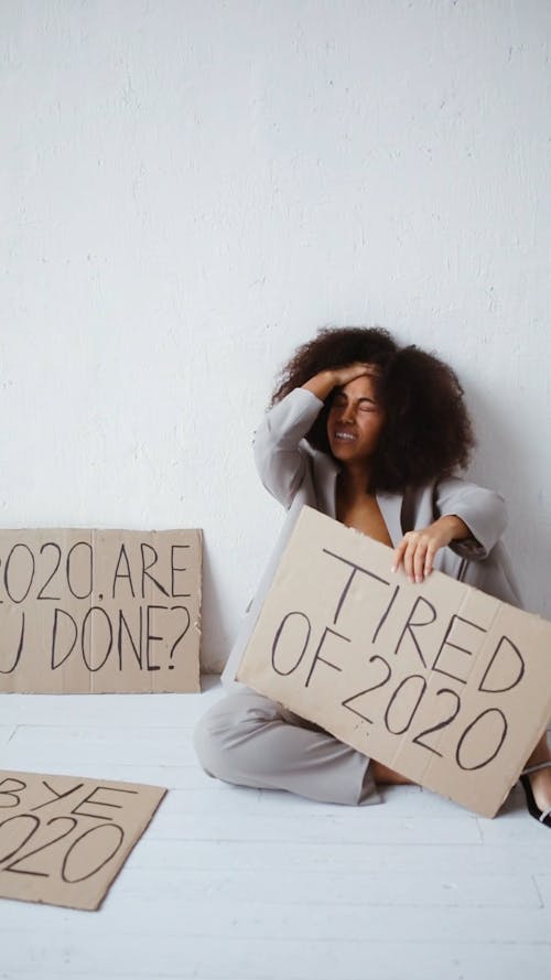 A Woman Frustration With The Year 2020