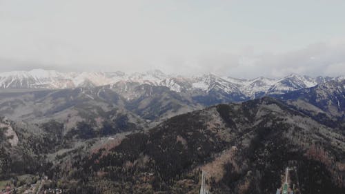 Aerial View of Mountain Range