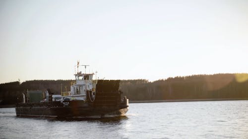 A Transport Ship in the Ocean