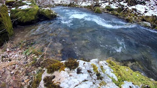 Creek Flowing Over Rocks