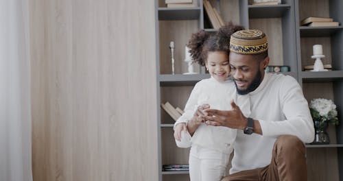 Father and Daughter at Home