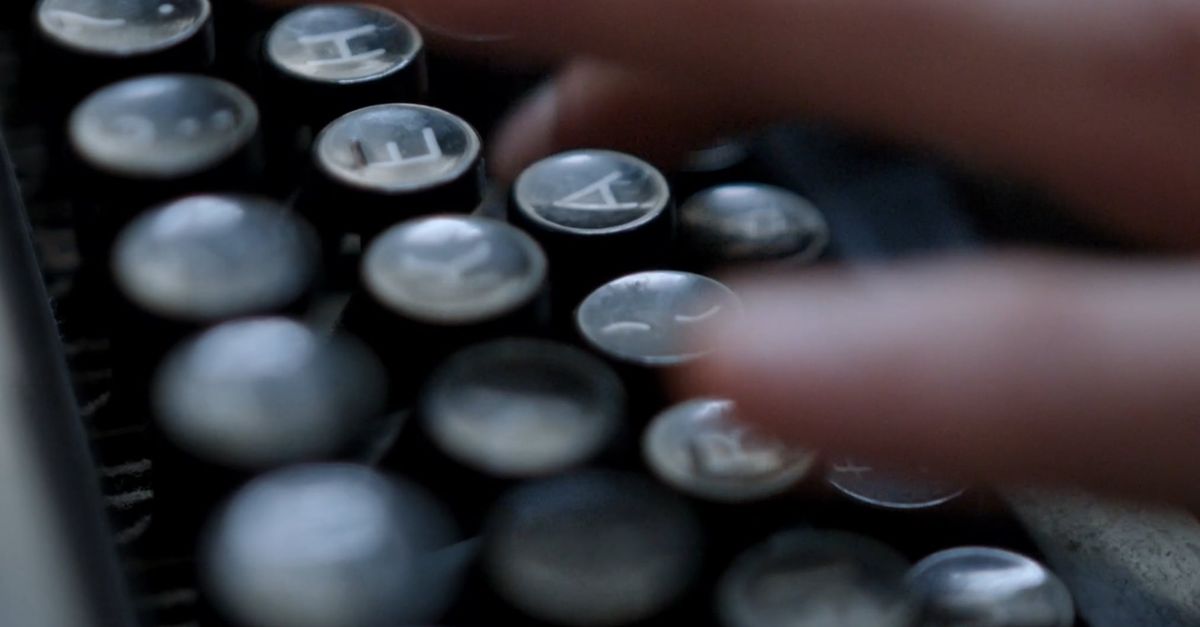 Video Using Typewriter Close up View of a Person Typing on the Typewriter Free Stock Video ...