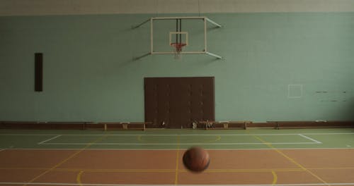 Balls Bouncing on a Basketball Court