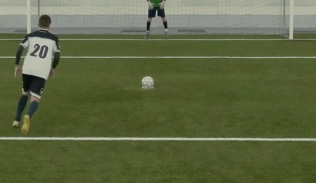 Kick Back View Back View of Football Player Taking Penalty Kick Free Stock Video ...
