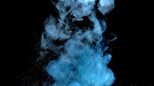 Abstract of Blue Glittery Ink 