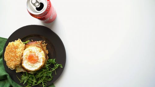 Ramen Burges with Coke in Can